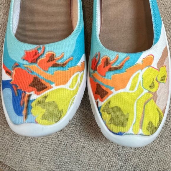 UIN Edgar Degas V1 Menorca Ballet Dancers Slip on Knit Ballet Flats size 8 - Picture 9 of 15